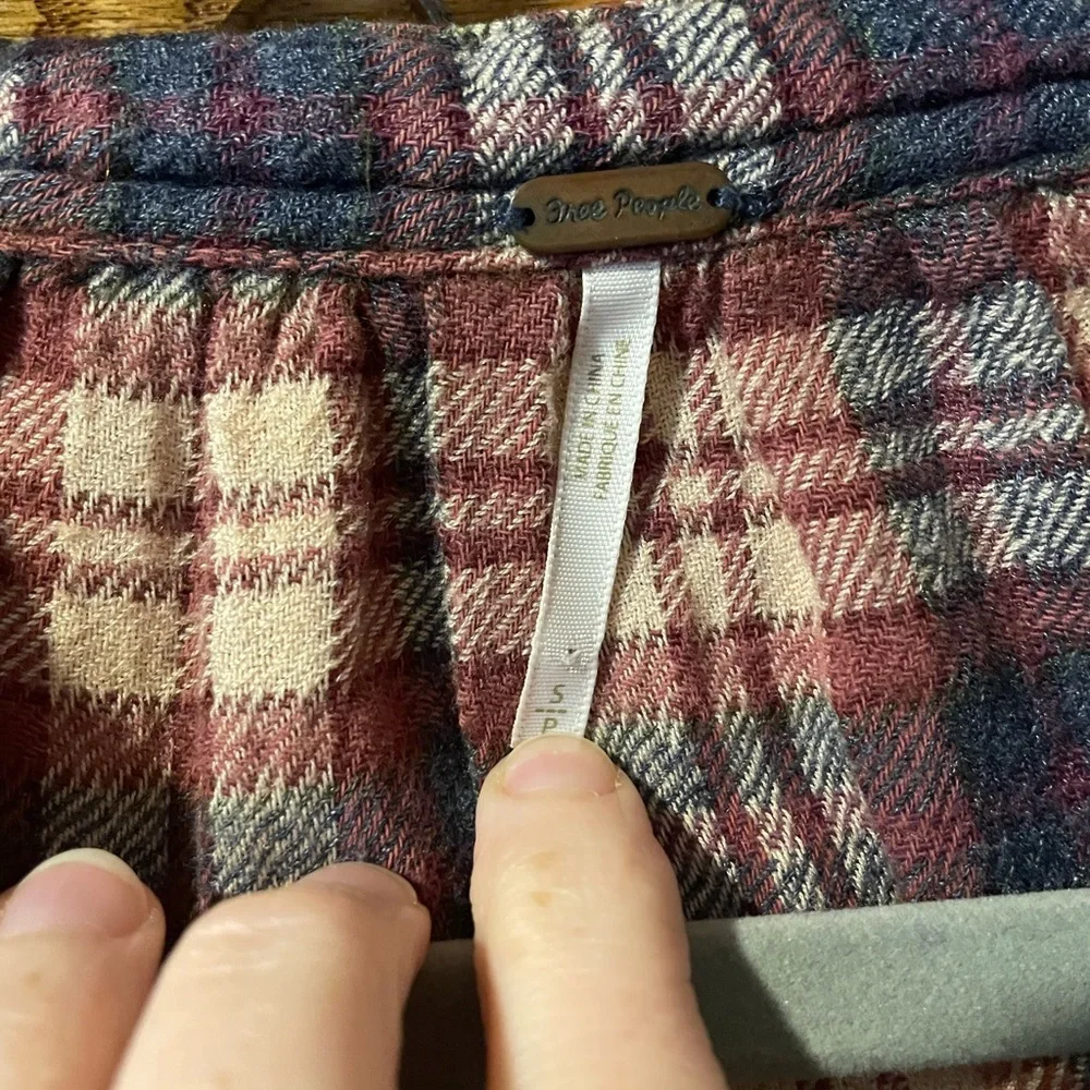 Free People Northern Bound Plaid Blouse - Picture 4 of 7
